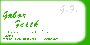 gabor feith business card